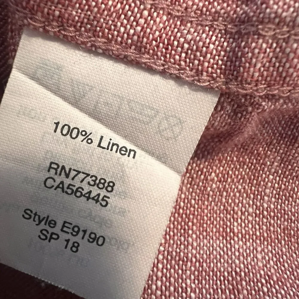 J. Crew Men’s Linen Shirt‎ Large Button Down Long Sleeve